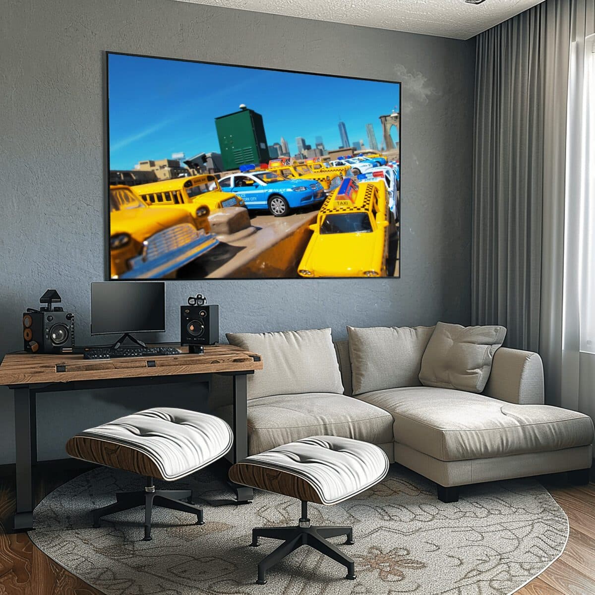 Nova York ambientada em um interior