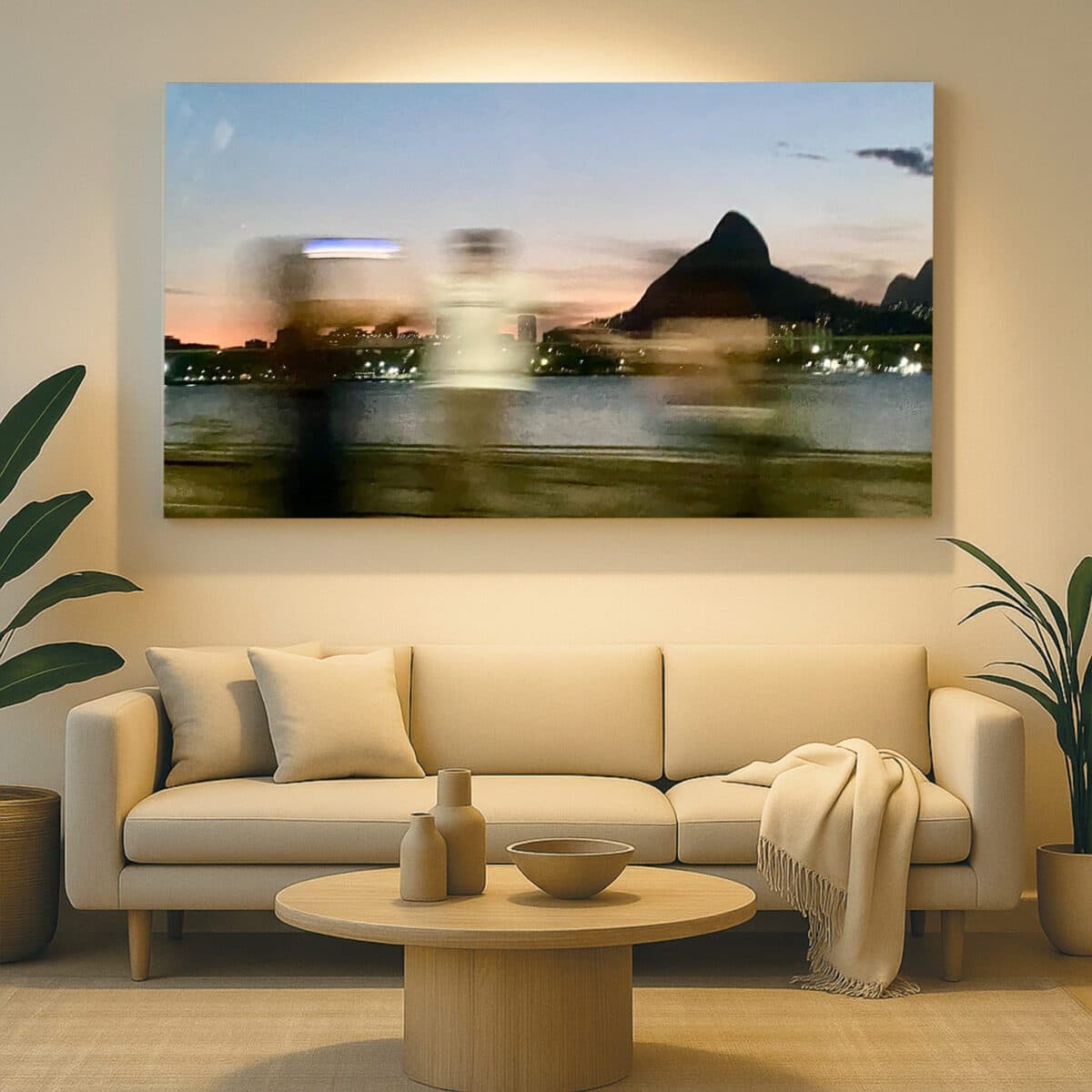 Cidade em passagem ambientada em um interior